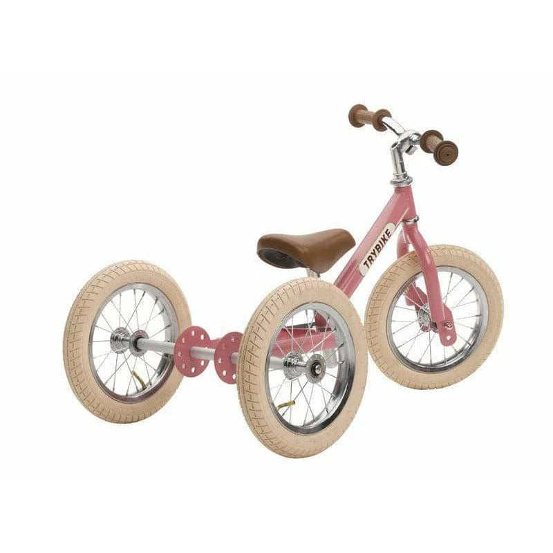 Trybike | Tricicleta Vintage din Otel Fara Pedale | Roz